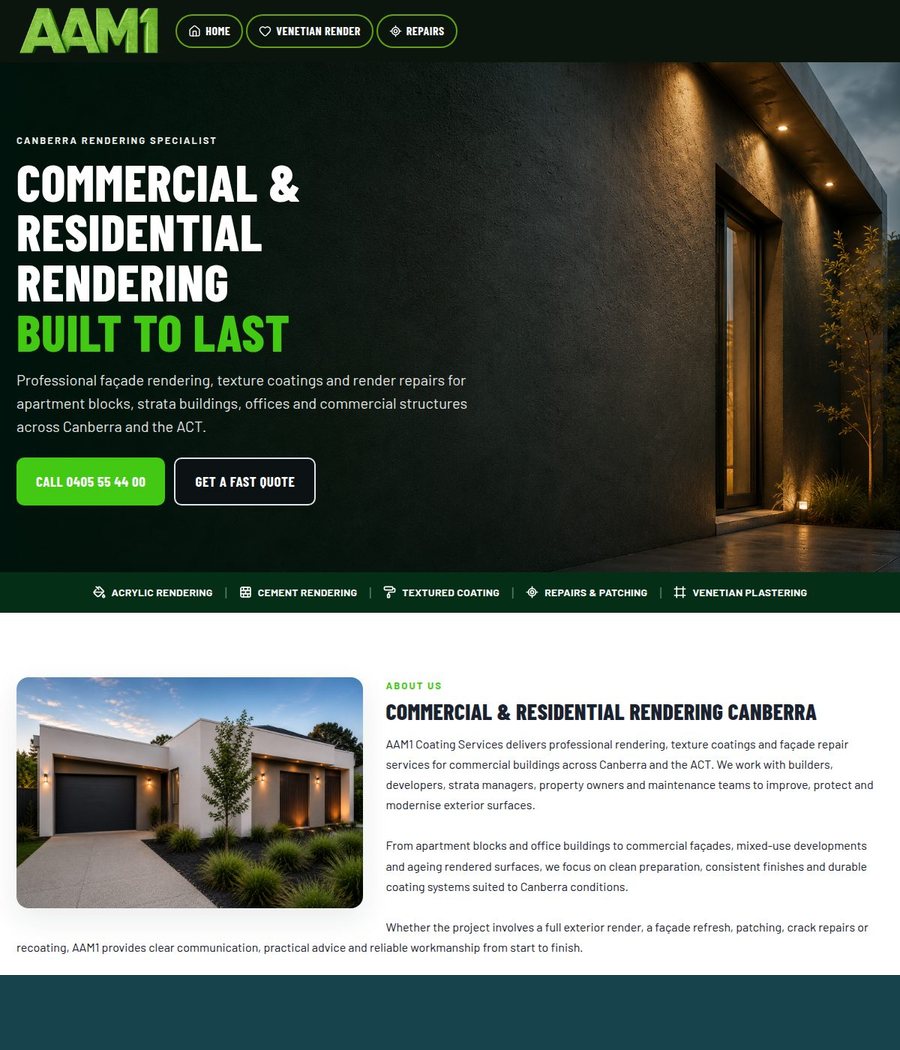 AAM1 Coating Services website